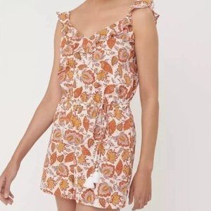 LOFT Beach Floral Flutter Romper